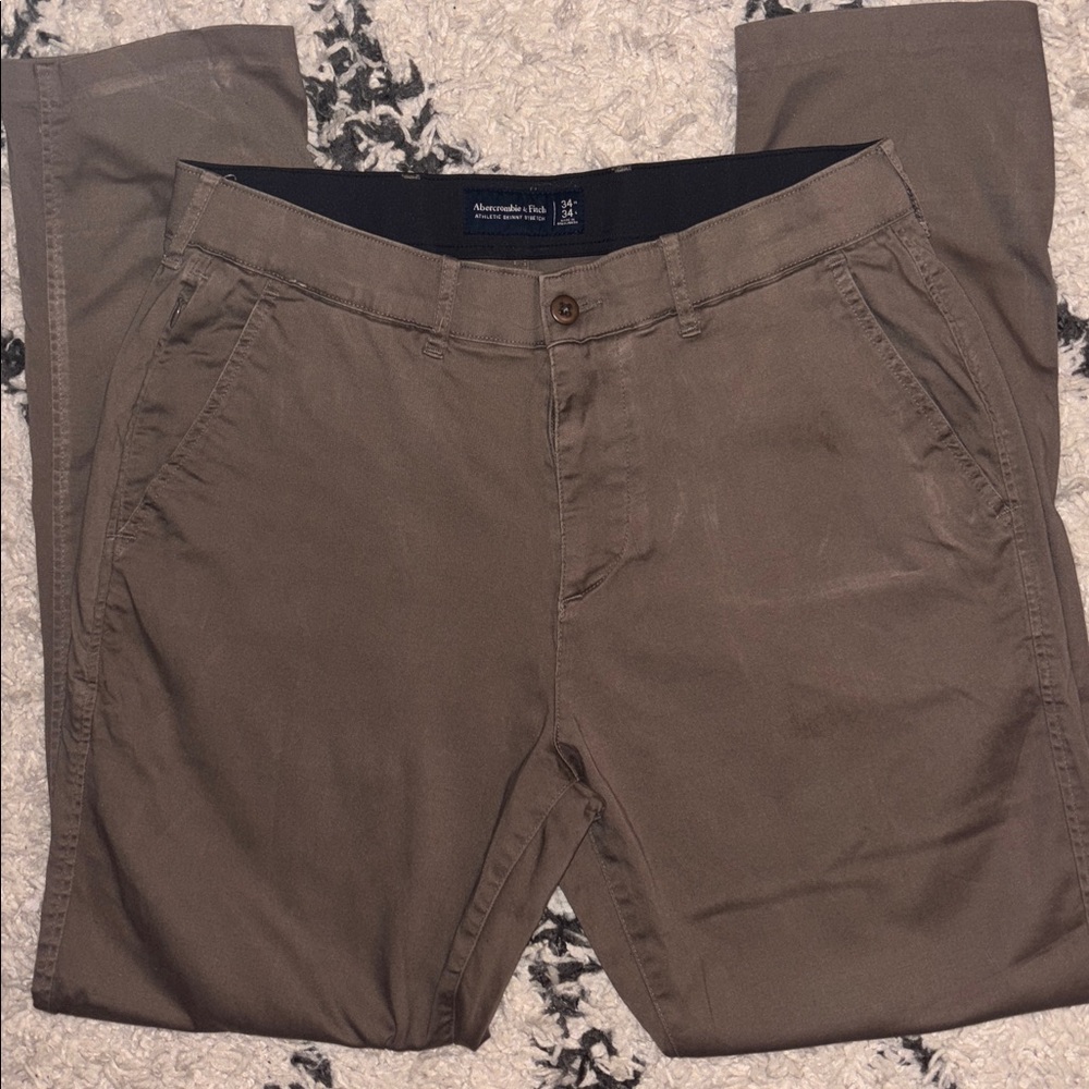 Abercrombie & Fitch Men's Dark Tan Chinos